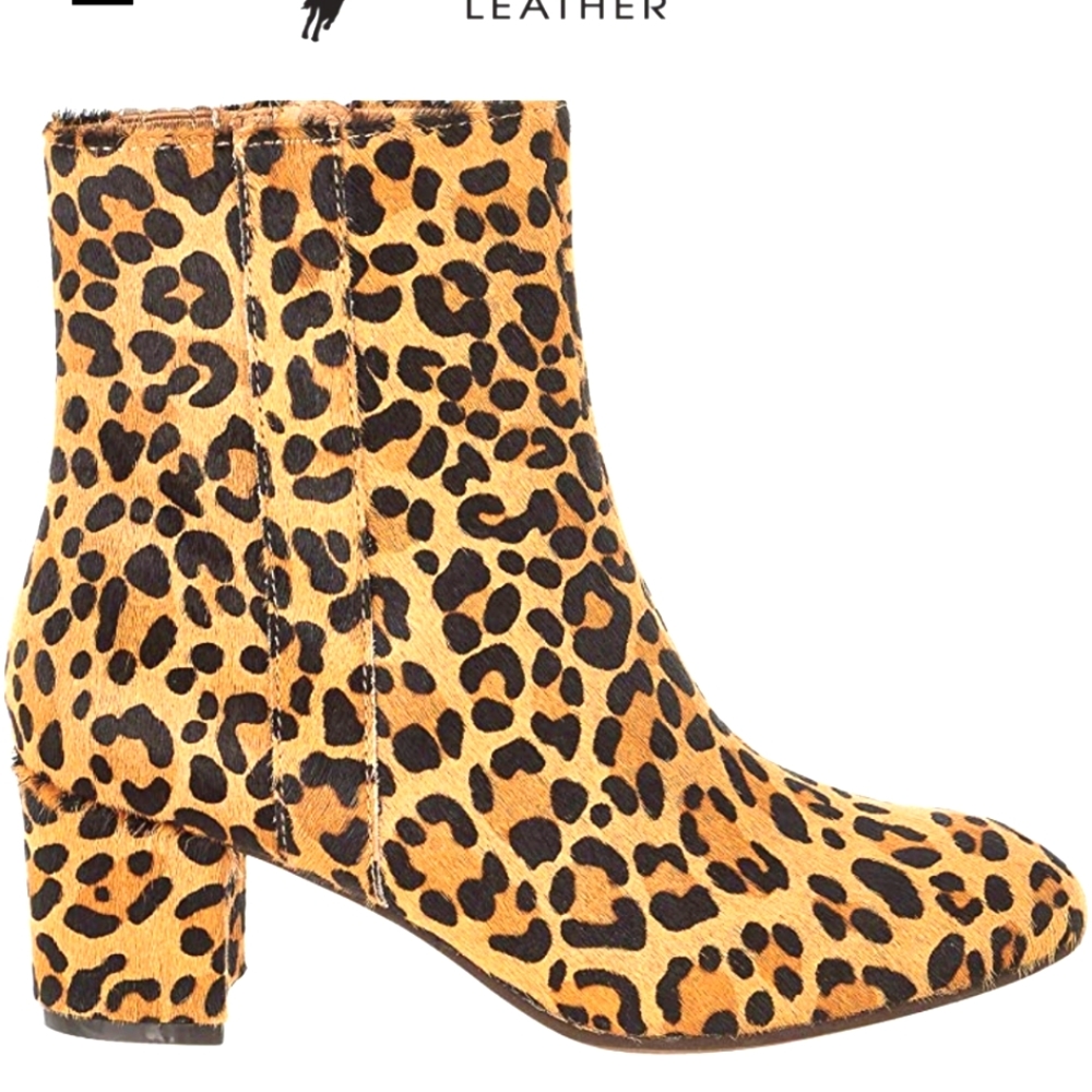 Earth Sparta leopard ankle boots